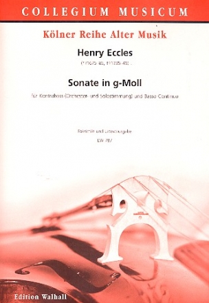 Sonate g-Moll fr Kontrabass und Bc (Fassungen Solo- und Orchesterstimmung)