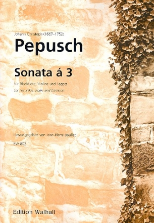 Sonata  3 fr Blockflte, Violine und Fagott Partitur und Stimmen