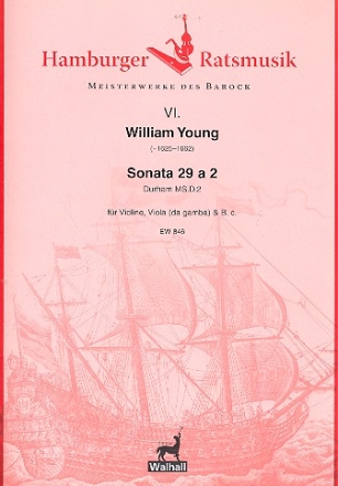 Sonata 29 a 2 fr Violine, Viola da gamba und Bc Partitur und Stimmen (Bc nicht ausgesetzt)