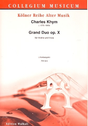 Grand Duo op.10 fr Violine und Viola Partitur und Stimmen
