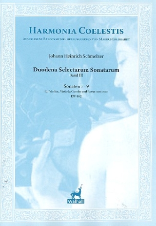 Duodena selectarum sonatarum Band 3 (Nr.7-9) fr Violine, Gambe und Bc Partitur und Stimmen (Bc nicht ausgesetzt)