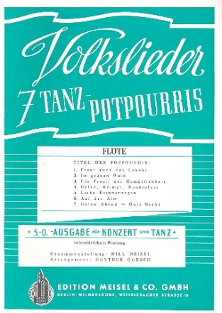 7 Volkslieder Tanzpotpourris fr Orchester Flte 1