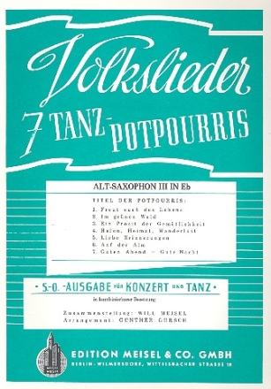 7 Volkslieder Tanzpotpourris fr Orchester Altsaxophon 3