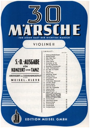 30 Mrsche fr Orchester Violine 2