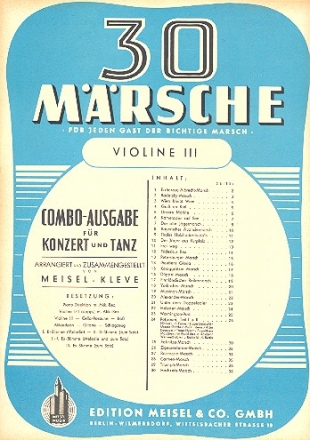 30 Mrsche fr Salonorchester Violine 3