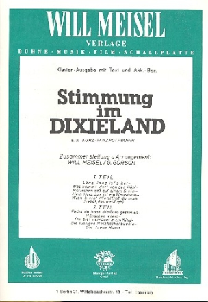 Stimmung im Dixieland: fr Klavier