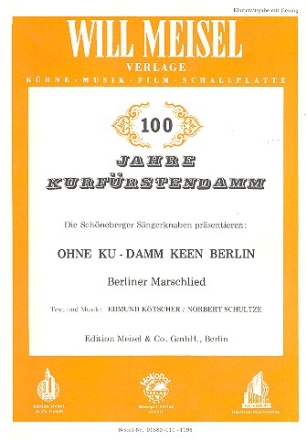 Ohne Ku-Damm keen Berlin: Einzelausgabe fr Klavier