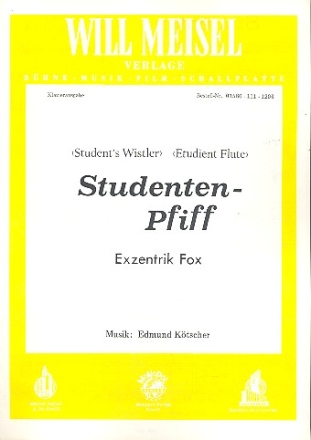 Studenten-Pfiff: Einzelausgabe fr Klavier