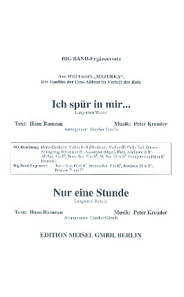 Ich spr in mir   und   Nur eine Stunde: Big-Band-Ergnzer