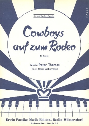 Cowboys auf zum Rodeo: fr Klavier