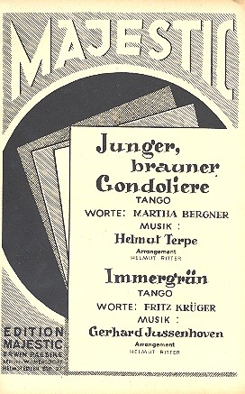 Junger brauner Gondoliere   und   Immergrn: fr Salonorchester