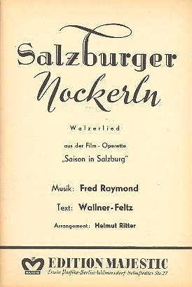 Salzburger Nockerln fr Salonorchester Piano-Direktion und Stimmen