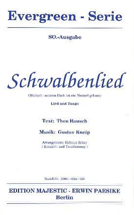 Schwalbenlied: fr Salonorchester