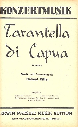 Tarantella di Capua: fr Salonorchester