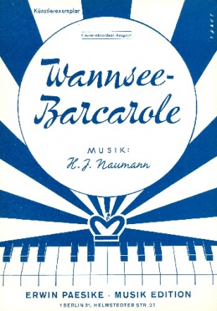 Wannsee-Barcarole: fr Klavier