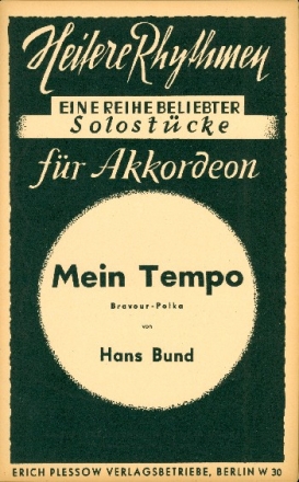 Mein Tempo: fr Salonorchester