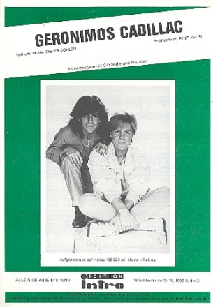 Geronimos Cadillac fr Gesang und Klavier Einzelausgabe