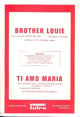 Brother Louie   und   Ti amo Maria: fr Salonorchester