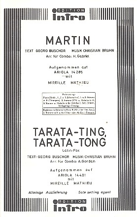 Martin   und  Tarata-ting Tarata-tong: fr Salonorchester