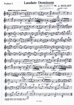 Laudate Dominum in F fr Sopran, gem Chor, Streicher und Bass (Fagott) Instrumental-Stimmensatz (1-1-0-2)