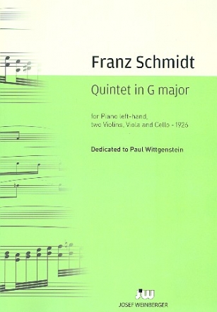 Quintet in G major for string quartet and piano left-handed score and parts