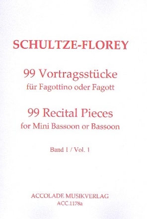 99 Vortragsstcke Band 1 (Nr.1-34) Fr Fagott (Fagottino)