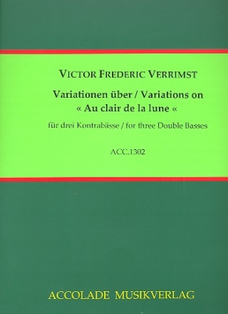 Variationen ber 'Au clair de la lune' fr 3 Kontrabsse 2 Partituren