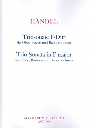 Sonate F-Dur fr Oboe, Fagott und Bc Partitur und Stimmen