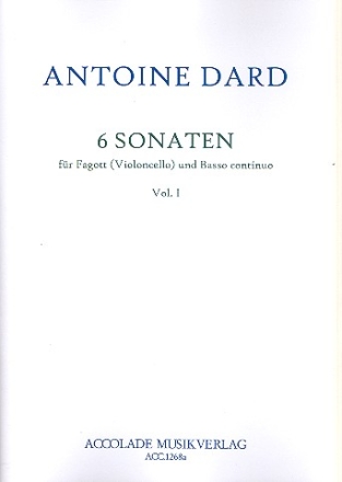 6 Sonaten Band 1 op.2 fr Fagott (Violoncello) und Bc Partitur und Stimmen