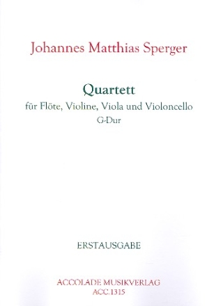 Quartett G-Dur fr Flte, Violine, Viola und Violoncello Partitur und Stimmen