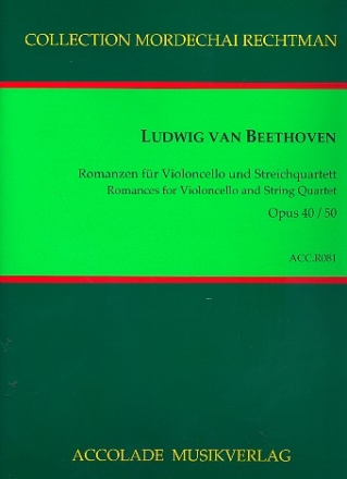 2 Romanzen op.40 und op.50 fr Violoncello und Streichquartett Partitur und Stimmen