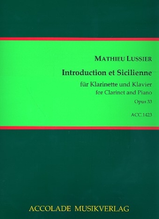 Introduction et Sicilienne op.33 fr Klarinette und Klavier