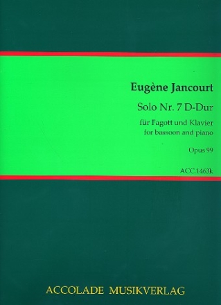 Solo D-Dur Nr.7 op.99 fr Fagott und Klavier