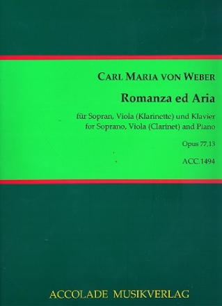 Romanza ed Aria aus Der Freischtz op.77,13 fr Sopran, Viola und Klavier Stimmen