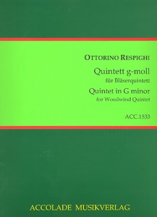 Quintett g-Moll fr Flte, Oboe, Klarinette, Horn und Fagott Partitur und Stimmen