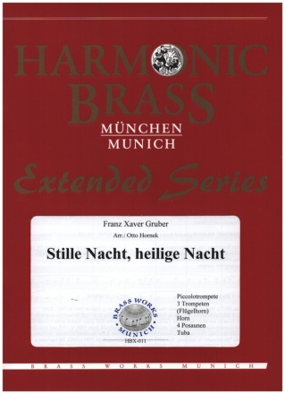 Stille Nacht, heilige Nacht fr Piccolotrompete, 2 Trompeten, Flgelhorn, Horn, 3 Posaunen, Euphonium, Tuba,  Partitur und Stimmen