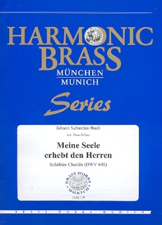 Meine Seele erhebt den Herren BWV648 fr 2 Trompeten, Horn, Posaune und Tuba Partitur und Stimmen