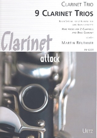 9 Clarinet Trios fr 2 Klarinettn und Bassklarinette Partitur und Stimmen