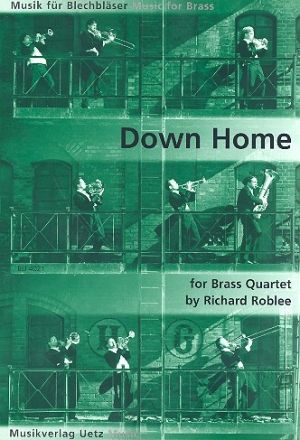 Down Home for 2 trumpets, trombone and bass trombone score and parts