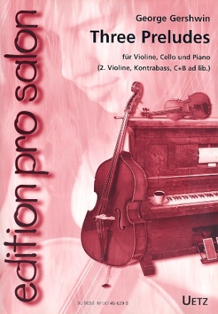 Three Preludes fr Violine, Violoncello und Klavier, (Violine 2, Kontrabass, C- und B-Stimme ad lib)                Stimmen