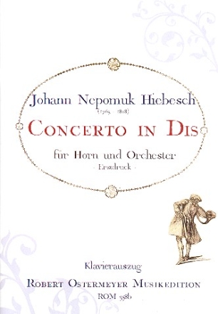 Konzert in Dis fr Horn und Orchester fr Horn und Klavier Partitur