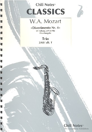 Divertimento Nr.4 KVAnh229 (KV439b) fr 3 Saxophone (AABar/AAT) Partitur und Stimmen