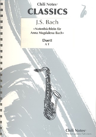Notenbüchlein für Anna Magdalena Bach für 2 Saxophone (AT) Spielpartitur
