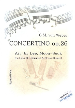 Concertino op.26 fr Klarinette, 2 Trompeten, Horn, Posaune und Tuba Partitur und Stimmen