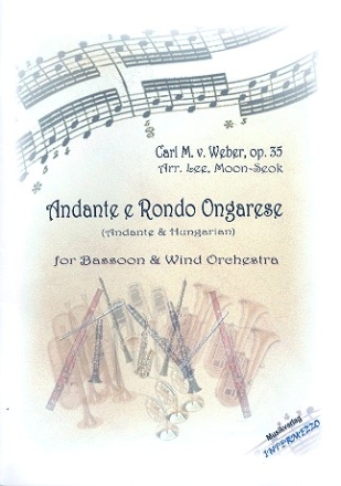 Andante e Rondo ongarese op.35 fr Fagott und Blasorchester Partitur und Stimmen