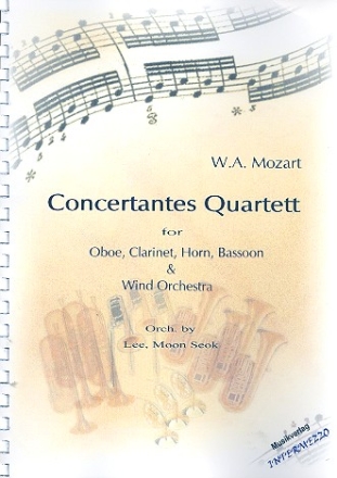 Concertantes Quartett fr Oboe, Klarinette, Horn, Fagott und Blasorchester Partitur und Stimmen