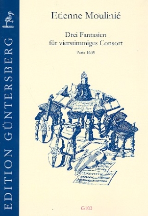 3 Fantasien fr 4stimmiges Consort (Gamben/Blasinstrumente) Partitur und Stimmen