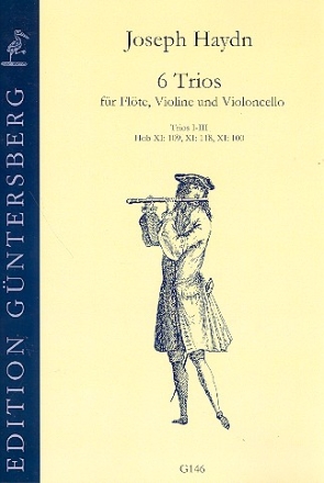 6 Trios Band 1 (Nr.1-3)  fr Flte, Violine und Violoncello Partitur und Stimmen