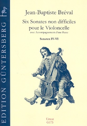 6 Sonates non difficile op.40 vol.2 pour violoncelle et basse partition et parties