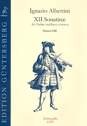 12 Sonaten Band 1 (Nr.1-3) fr Violine und Bc Partitur und Stimmen (Bc nicht ausgesetzt)